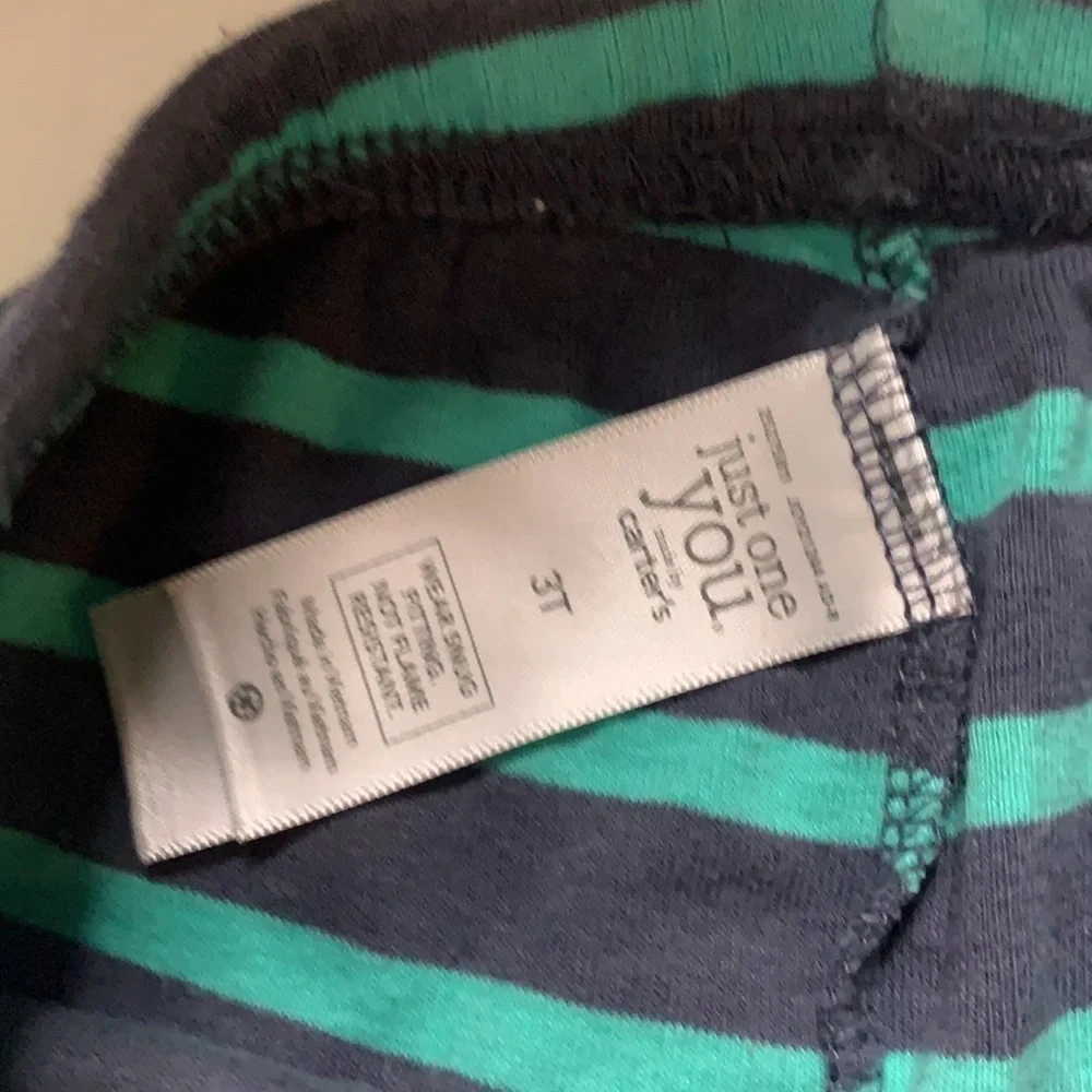 Just one you Carter’s Toddler 3T gray teal stripe Legging Pants